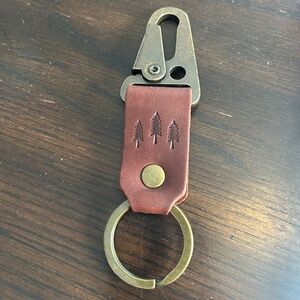 Short Leather Keychain